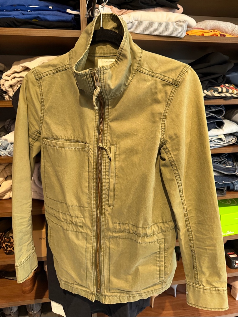 Madewell Olive Green Utility Zip Jacket